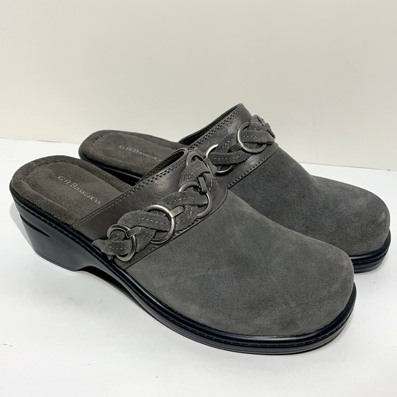 G.H. Bass & Co. Gray Suede Leather Clog Mules in Like New Condition! - Picture 7 of 11